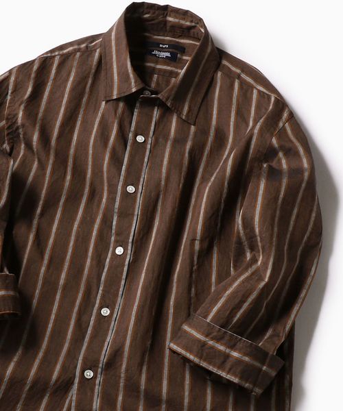 SHIPS(シップス)の「SC: Herdmans コットン/リネン 7スリーブ シャツ 19SS (ブラウン)(シャツ/ブラウス・メンズ・ブラウン・LARGE/X-LARGE/SMALL/MEDIUM)」の9枚目の写真