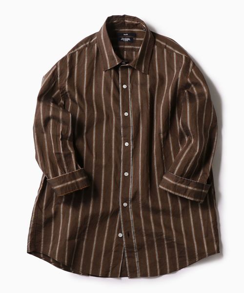 SHIPS(シップス)の「SC: Herdmans コットン/リネン 7スリーブ シャツ 19SS (ブラウン)(シャツ/ブラウス・メンズ・ブラウン・LARGE/X-LARGE/SMALL/MEDIUM)」の8枚目の写真