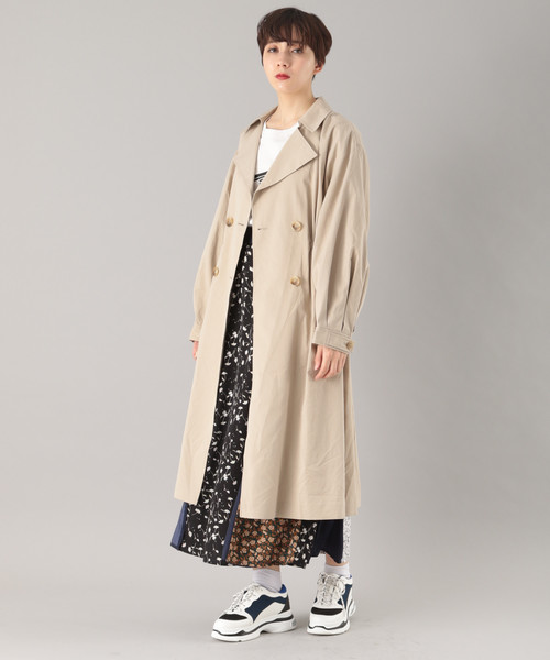 PAGEBOY（ページボーイ）の「Cテンセル BIGトレンチ2（トレンチコート・レディース・ベージュ/アイボリー・SMALL/MEDIUM）」の21枚目の写真