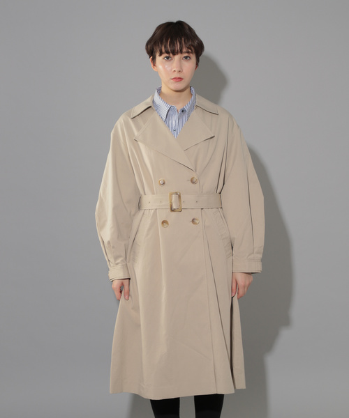 PAGEBOY（ページボーイ）の「Cテンセル BIGトレンチ2（トレンチコート・レディース・ベージュ/アイボリー・SMALL/MEDIUM）」の18枚目の写真
