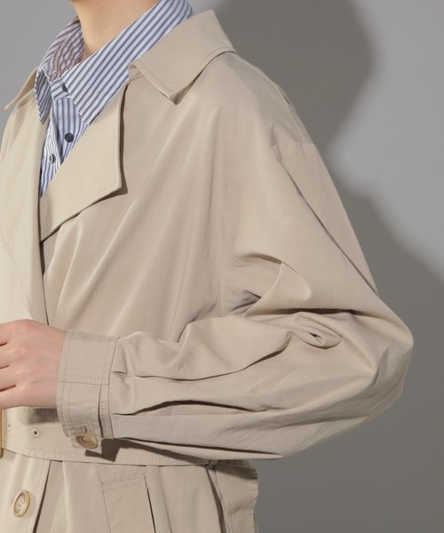 PAGEBOY（ページボーイ）の「Cテンセル BIGトレンチ2（トレンチコート・レディース・ベージュ/アイボリー・SMALL/MEDIUM）」の12枚目の写真