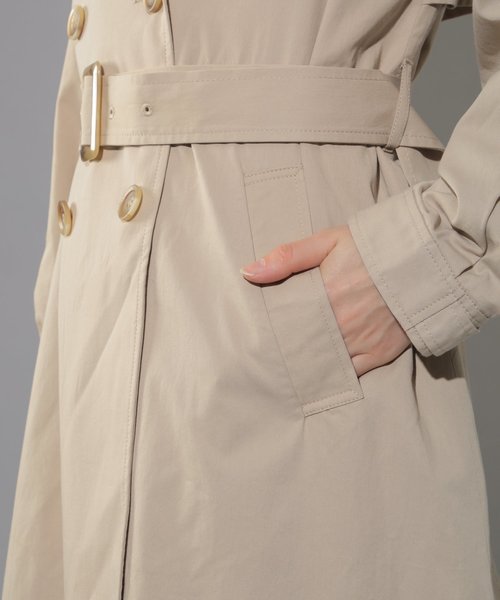 PAGEBOY（ページボーイ）の「Cテンセル BIGトレンチ2（トレンチコート・レディース・ベージュ/アイボリー・SMALL/MEDIUM）」の10枚目の写真