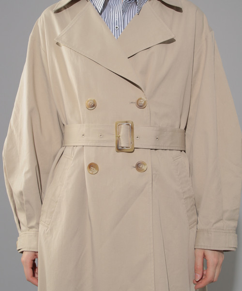 PAGEBOY（ページボーイ）の「Cテンセル BIGトレンチ2（トレンチコート・レディース・ベージュ/アイボリー・SMALL/MEDIUM）」の9枚目の写真