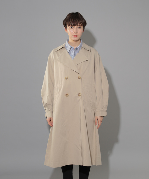 PAGEBOY（ページボーイ）の「Cテンセル BIGトレンチ2（トレンチコート・レディース・ベージュ/アイボリー・SMALL/MEDIUM）」の7枚目の写真