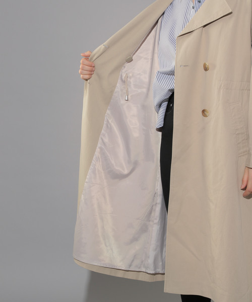 PAGEBOY（ページボーイ）の「Cテンセル BIGトレンチ2（トレンチコート・レディース・ベージュ/アイボリー・SMALL/MEDIUM）」の4枚目の写真