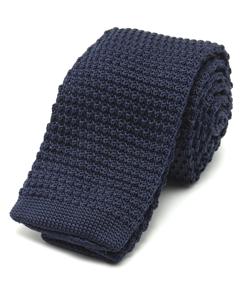 WEGO(ウィゴー)の「WEGO/無地ニットタイ(ネクタイ・メンズ・グリーン/ネイビー/マスタード/ワイン・FREE)」の3枚目の写真