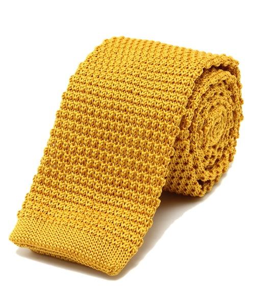 WEGO(ウィゴー)の「WEGO/無地ニットタイ(ネクタイ・メンズ・グリーン/ネイビー/マスタード/ワイン・FREE)」の4枚目の写真