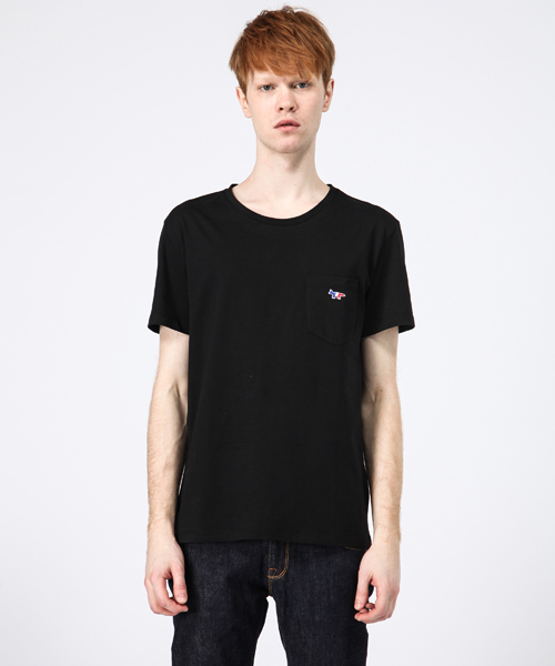メゾンキツネ黒ブラック★KITSUNÉ Parisien Tシャツ Sサイズ MAISON KITSUNE Maison Kitsune メゾンキツネ Parisien T-Shirts