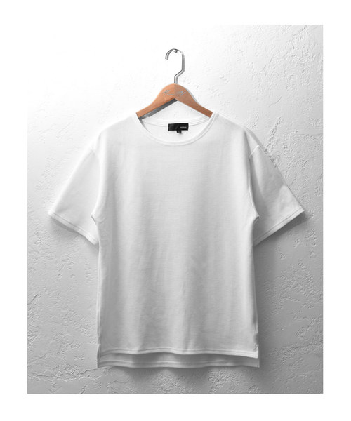 MinoriTY（マイノリティ）の「ワッフルボートネック半袖T（Tシャツ/カットソー・メンズ・オフホワイト/杢グレー/ブラック/ベージュ/ピンク/カーキ・L/M/XL）」の9枚目の写真