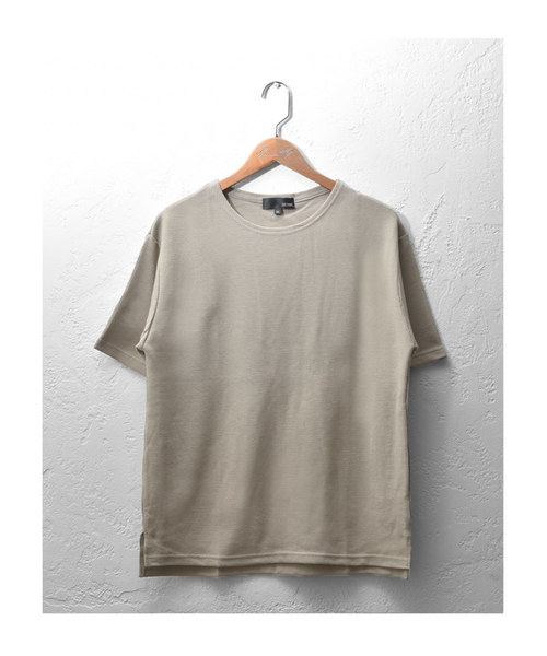 MinoriTY（マイノリティ）の「ワッフルボートネック半袖T（Tシャツ/カットソー・メンズ・オフホワイト/杢グレー/ブラック/ベージュ/ピンク/カーキ・L/M/XL）」の12枚目の写真