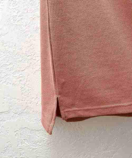 MinoriTY（マイノリティ）の「ワッフルボートネック半袖T（Tシャツ/カットソー・メンズ・オフホワイト/杢グレー/ブラック/ベージュ/ピンク/カーキ・L/M/XL）」の16枚目の写真