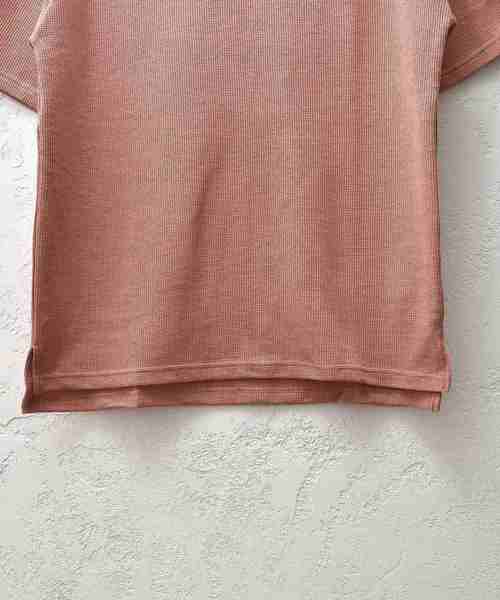 MinoriTY（マイノリティ）の「ワッフルボートネック半袖T（Tシャツ/カットソー・メンズ・オフホワイト/杢グレー/ブラック/ベージュ/ピンク/カーキ・L/M/XL）」の17枚目の写真