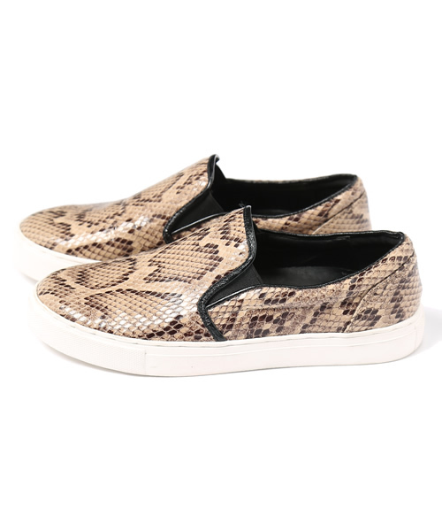 Ray BEAMS（レイビームス）の「Ctrl freak / スネーク柄 スリッポン（スニーカー・レディース・ブラック/ベージュ・23/23.5/24/24.5）」の11枚目の写真