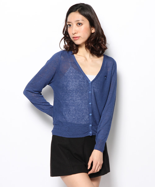 coen（コーエン）の「フレンチリネンＶネックカーディガン（カーディガン/ボレロ・レディース・ベージュ/ホワイト/ライム/ネイビー/レッド/コバルトブルー・MEDIUM/LARGE）」の5枚目の写真