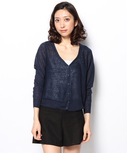 coen（コーエン）の「フレンチリネンＶネックカーディガン（カーディガン/ボレロ・レディース・ベージュ/ホワイト/ライム/ネイビー/レッド/コバルトブルー・MEDIUM/LARGE）」の14枚目の写真