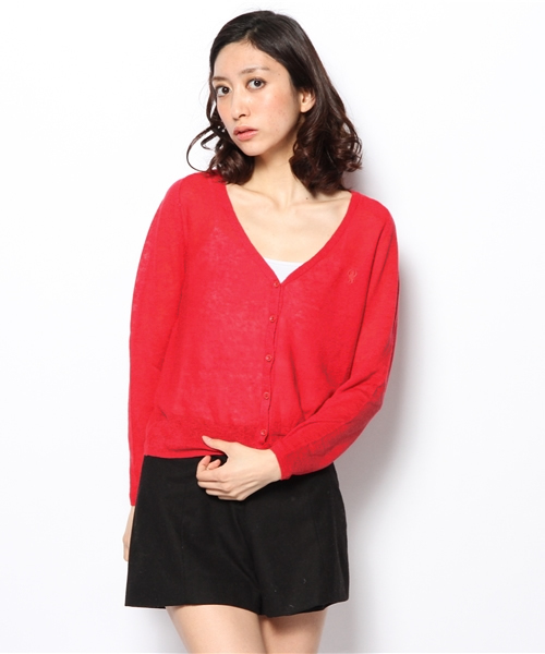 coen（コーエン）の「フレンチリネンＶネックカーディガン（カーディガン/ボレロ・レディース・ベージュ/ホワイト/ライム/ネイビー/レッド/コバルトブルー・MEDIUM/LARGE）」の17枚目の写真