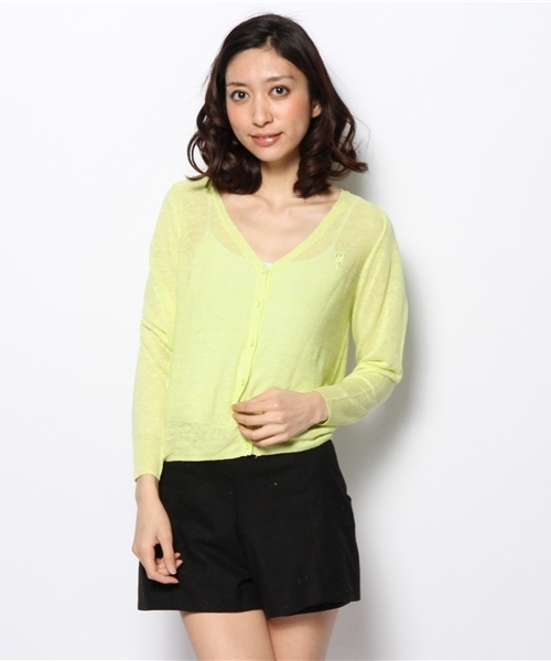 coen（コーエン）の「フレンチリネンＶネックカーディガン（カーディガン/ボレロ・レディース・ベージュ/ホワイト/ライム/ネイビー/レッド/コバルトブルー・MEDIUM/LARGE）」の15枚目の写真