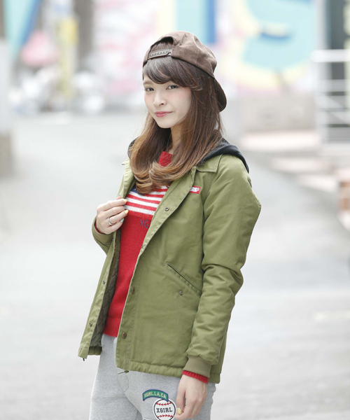 X-girl ミリタリージャケット ALPHA ✕ X-GIRL N-3B ミリタリー