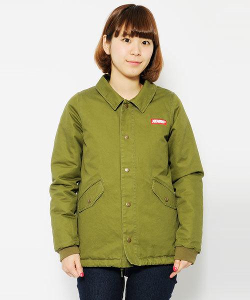 X-girl（エックスガール）の「MILITARY COACH JACKET（ミリタリージャケット・レディース・カモフラージュ/ブラック/オリーブ・1/2）」の11枚目の写真