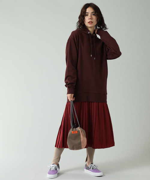 Rose Bud ローズバッド の パーカー プリーツスカートドッキングワンピース ワンピース Wear Rose Bud ローズバッド の パーカー プリーツスカートドッキングワンピース ワンピース Wear