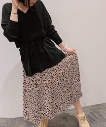 one way | ヒョウ柄マーメイドスカート(スカート)