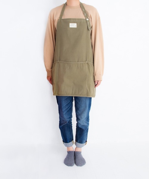 セール ｳｫｯｼｭﾄﾞｷｬﾝﾊﾞｽ ﾜｰｸｴﾌﾟﾛﾝ L エプロン Stample スタンプル のファッション通販 Zozotown