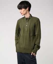 M MAHALO SWEATER/ハーレー メンズ ハーフボタンセーター ミリタリー