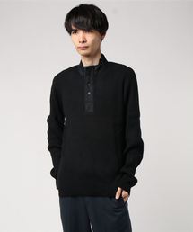 M MAHALO SWEATER/ハーレー メンズ ハーフボタンセーター ミリタリー