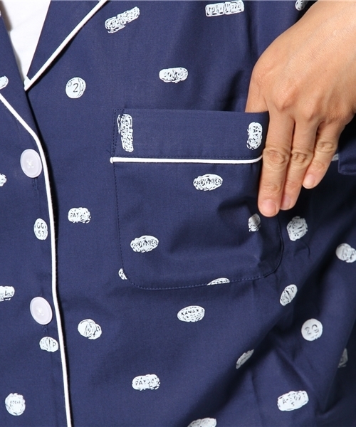 Ray BEAMS（レイビームス）の「SLEEPY JONES / パジャマ シャツ "pill"（シャツ/ブラウス・レディース・ネイビー・ONE SIZE）」の9枚目の写真