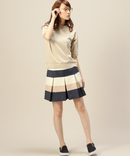 BEAUTY&YOUTH UNITED ARROWS(ビューティーアンドユースユナイテッドアローズ)の「BYSF マルチボーダーショーツ ◆(その他パンツ・レディース・オフホワイト/ライトブルー・SMALL/MEDIUM)」の7枚目の写真