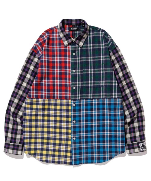 XLARGE（エクストララージ）の「L/S PATCHWORK SHIRT（シャツ/ブラウス・メンズ・ホワイト/グリーン・SMALL/MEDIUM/LARGE/X-LARGE）」の9枚目の写真