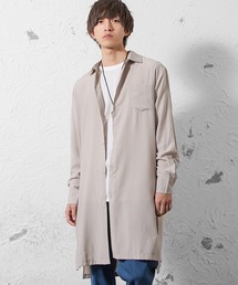 MinoriTY | メンズ長袖サイドスリットロングシャツ(シャツ/ブラウス)
