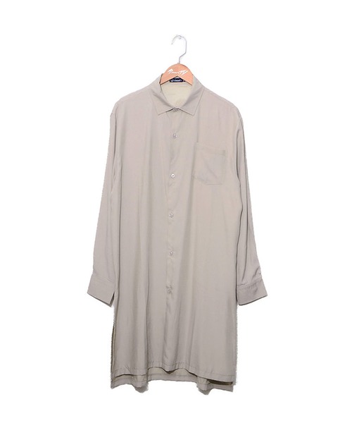 MinoriTY（マイノリティ）の「メンズ長袖サイドスリットロングシャツ（シャツ/ブラウス・メンズ・ベージュ/グレー/カーキ・M/L）」の12枚目の写真