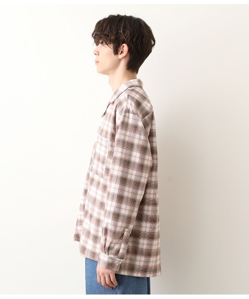 JUNRED（ジュンレッド）の「リラックスシルエットオープンカラーチェックシャツ（シャツ/ブラウス・メンズ・ホワイト/ブルー・S/M/L）」の11枚目の写真