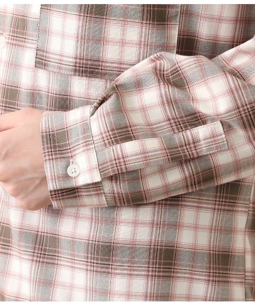 JUNRED（ジュンレッド）の「リラックスシルエットオープンカラーチェックシャツ（シャツ/ブラウス・メンズ・ホワイト/ブルー・S/M/L）」の15枚目の写真