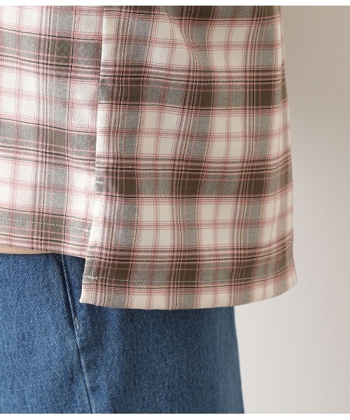 JUNRED（ジュンレッド）の「リラックスシルエットオープンカラーチェックシャツ（シャツ/ブラウス・メンズ・ホワイト/ブルー・S/M/L）」の16枚目の写真