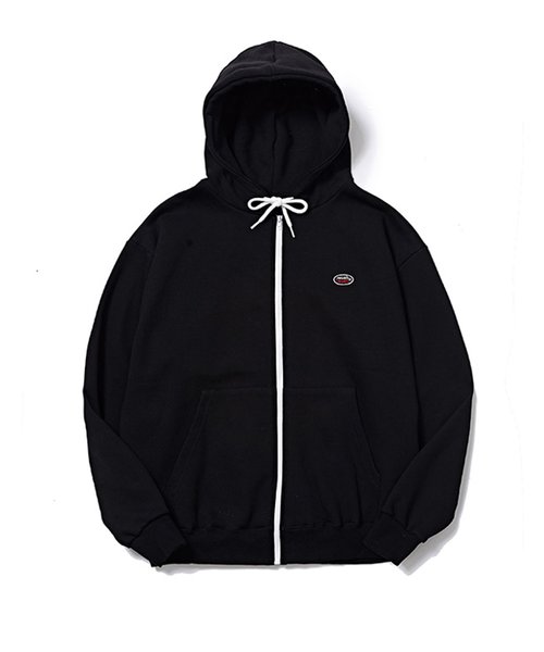 muahmuah(ムーアムーア)の「ワッペンロゴラインジップアップパーカー/ZIP UPフーディー(パーカー・レディース・ライトブルー/ブラック/ベージュ/グレー/ピンク/ブルー・FREE)」の19枚目の写真