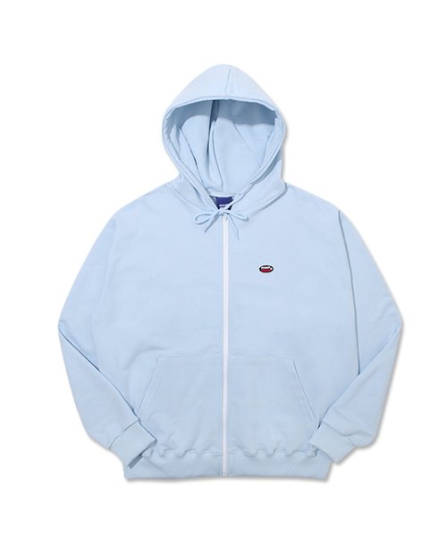 muahmuah(ムーアムーア)の「ワッペンロゴラインジップアップパーカー/ZIP UPフーディー(パーカー・レディース・ライトブルー/ブラック/ベージュ/グレー/ピンク/ブルー・FREE)」の15枚目の写真