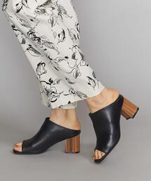 BEAUTY&YOUTH UNITED ARROWS | BY レザースクエアオープントゥサンダル ◆(サンダル)