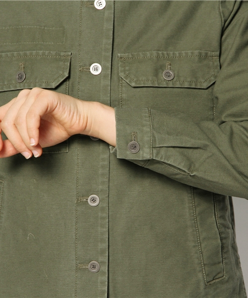 CIAOPANIC(チャオパニック)の「【Ciaopanic】バックサテンワークSH(ミリタリージャケット・レディース・カーキ/チャコールグレー・FREE)」の8枚目の写真