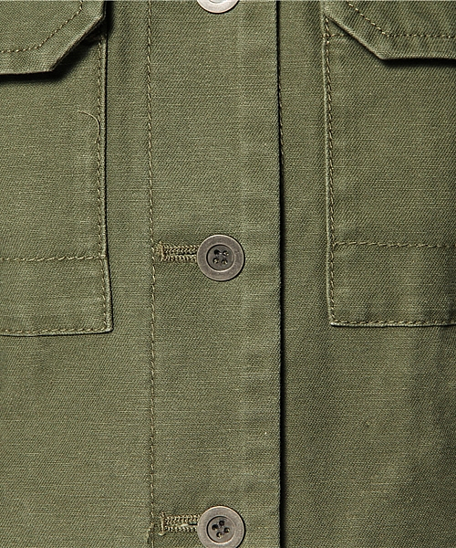 CIAOPANIC(チャオパニック)の「【Ciaopanic】バックサテンワークSH(ミリタリージャケット・レディース・カーキ/チャコールグレー・FREE)」の11枚目の写真