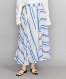 ヌキテパne Quttez pas ネイビーとホワイトのチェック フレアスカート Cotton Dobby Check Tuck Skirt | Pasand by ne Quittez pas
