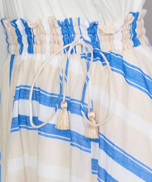 NE QUITTEZ PAS!(ヌキテパ)の「<ne Quittez pas>ストライプフレアスカート(スカート・レディース・ライトブルー・FREE)」の4枚目の写真