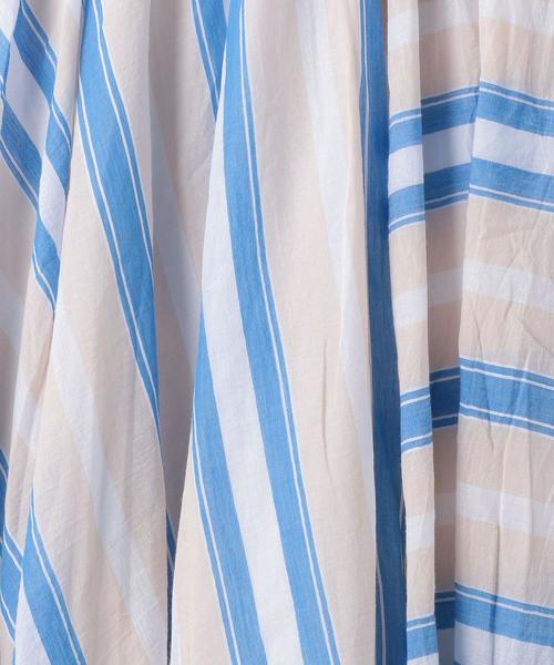 NE QUITTEZ PAS!(ヌキテパ)の「<ne Quittez pas>ストライプフレアスカート(スカート・レディース・ライトブルー・FREE)」の2枚目の写真