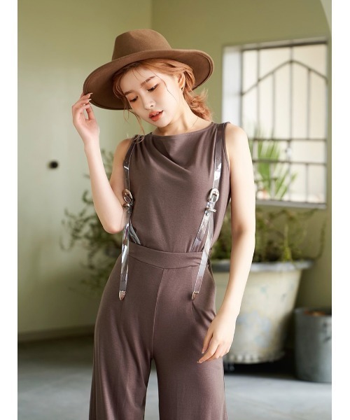 Darich（ダーリッチ）の「ノースリーブナチュラルトップス（Tシャツ/カットソー・レディース・ホワイト/ブラック/ピンク/モカ・FREE）」の3枚目の写真