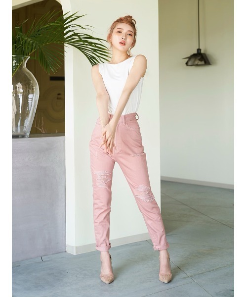 新品タグ付き ホワイト ダーリッチ ジュエリーリブノースリトップス F ♡即日発送♡ 新品タグ付 ダーリッチ ジュエリーリブノースリ