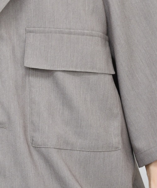 kutir（クティール）の「CPOシャツ　セットアップ着用可能（シャツ/ブラウス・メンズ・ライトブルー/パープル/ライトベージュ/レンガ・MEDIUM/LARGE）」の12枚目の写真