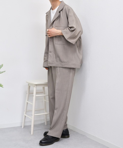 kutir（クティール）の「CPOシャツ　セットアップ着用可能（シャツ/ブラウス・メンズ・ライトブルー/パープル/ライトベージュ/レンガ・MEDIUM/LARGE）」の8枚目の写真