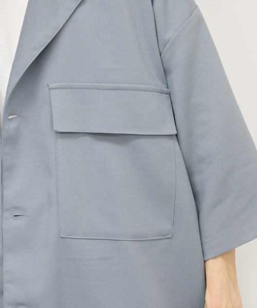 kutir（クティール）の「CPOシャツ　セットアップ着用可能（シャツ/ブラウス・メンズ・ライトブルー/パープル/ライトベージュ/レンガ・MEDIUM/LARGE）」の22枚目の写真