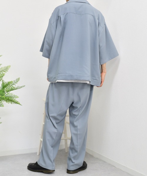 kutir（クティール）の「CPOシャツ　セットアップ着用可能（シャツ/ブラウス・メンズ・ライトブルー/パープル/ライトベージュ/レンガ・MEDIUM/LARGE）」の15枚目の写真